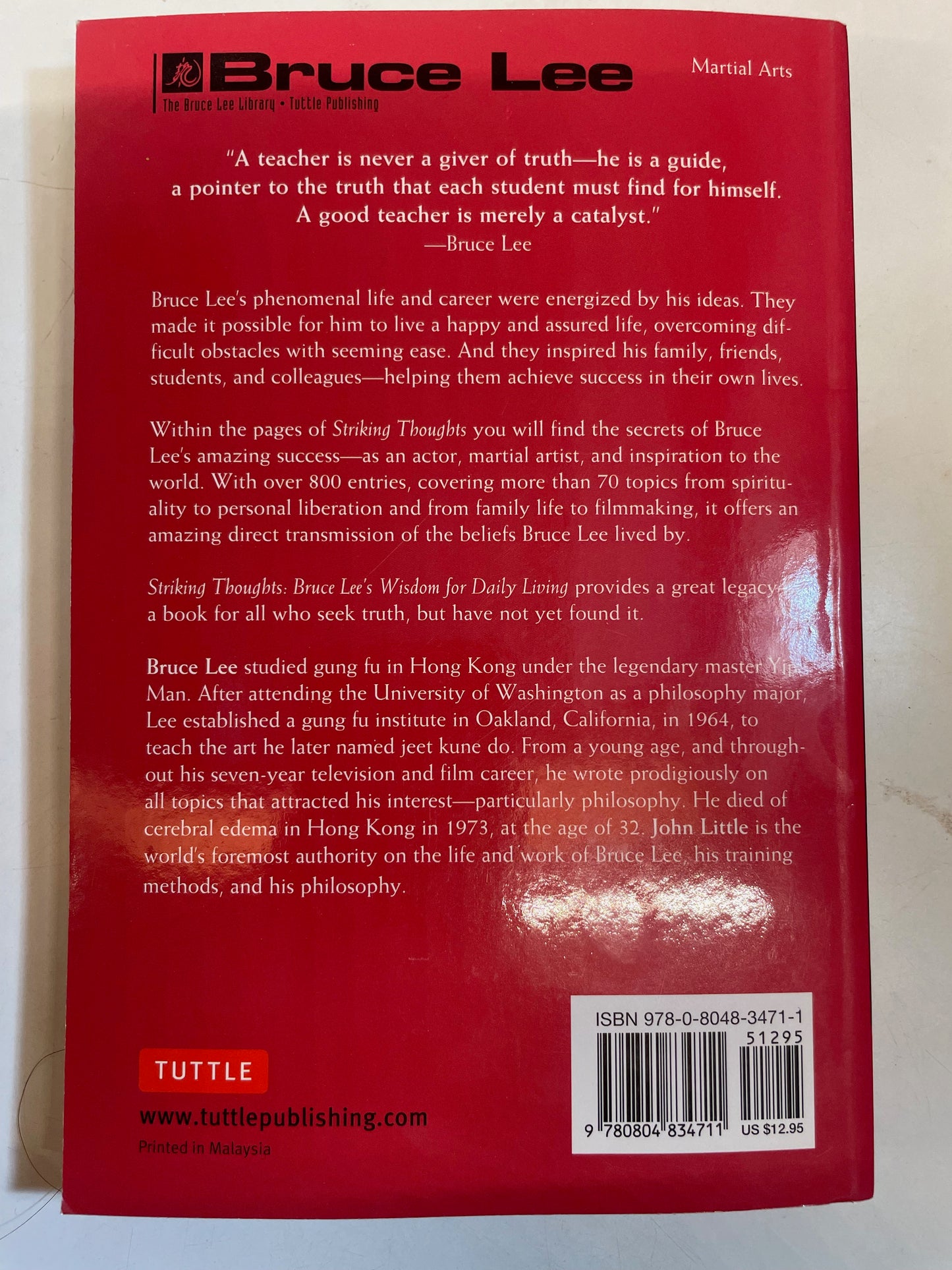 Striking Thoughts - Bruce Lee's Wisdom for Daily Living