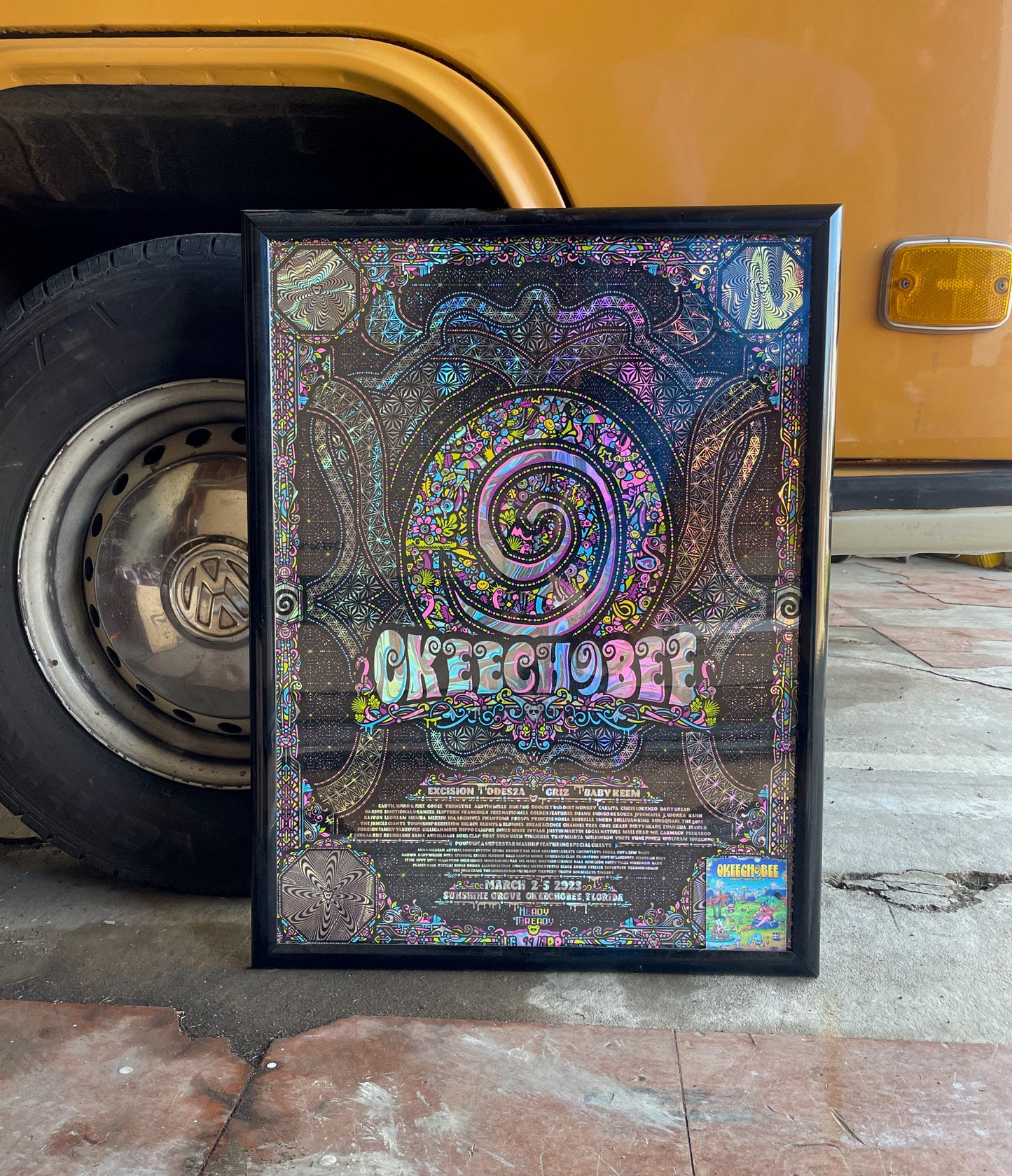 Okeechobee Music Festival 2023 by Heady Thready - Framed Poster