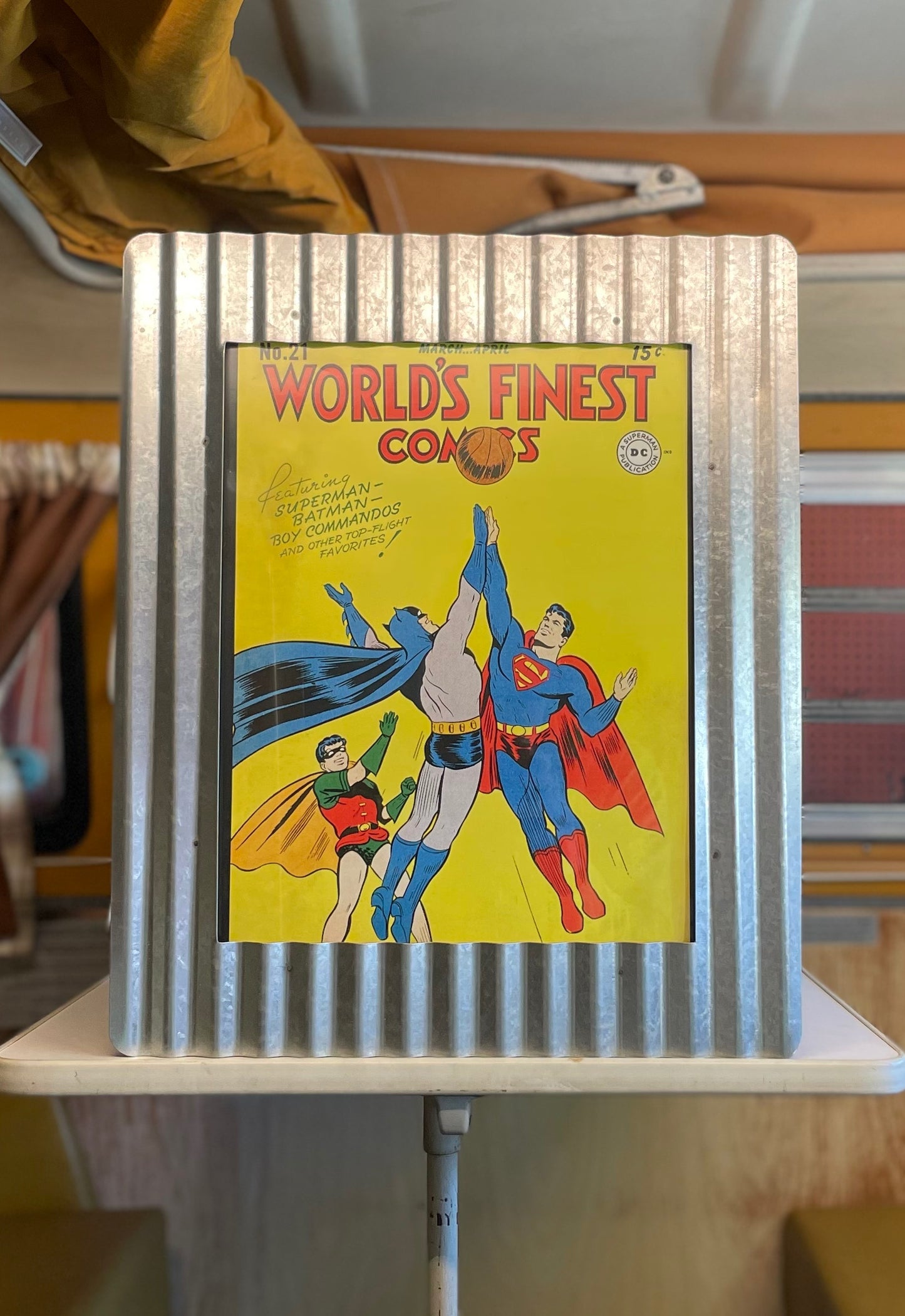 Vintage DC Superhero Comic Posters - Framed (Set of 2)