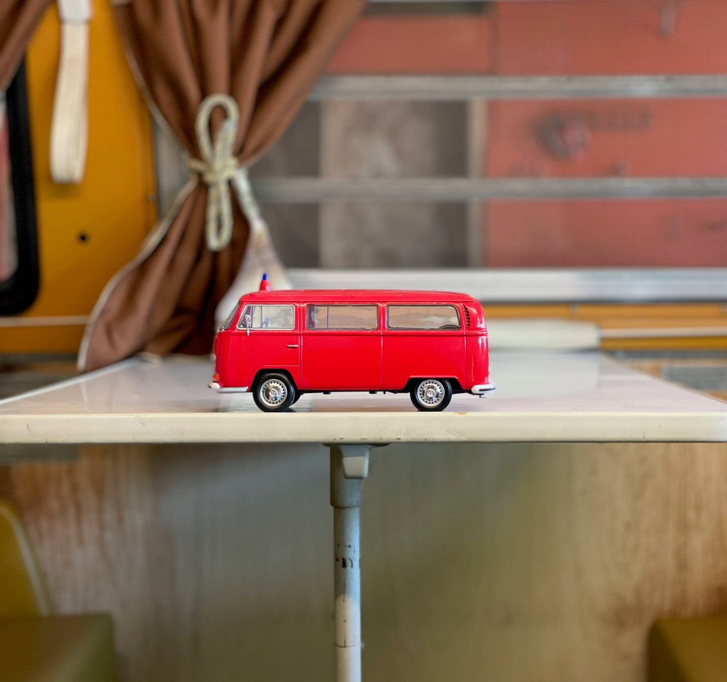 Red VW Bus Ambulance - Model Car
