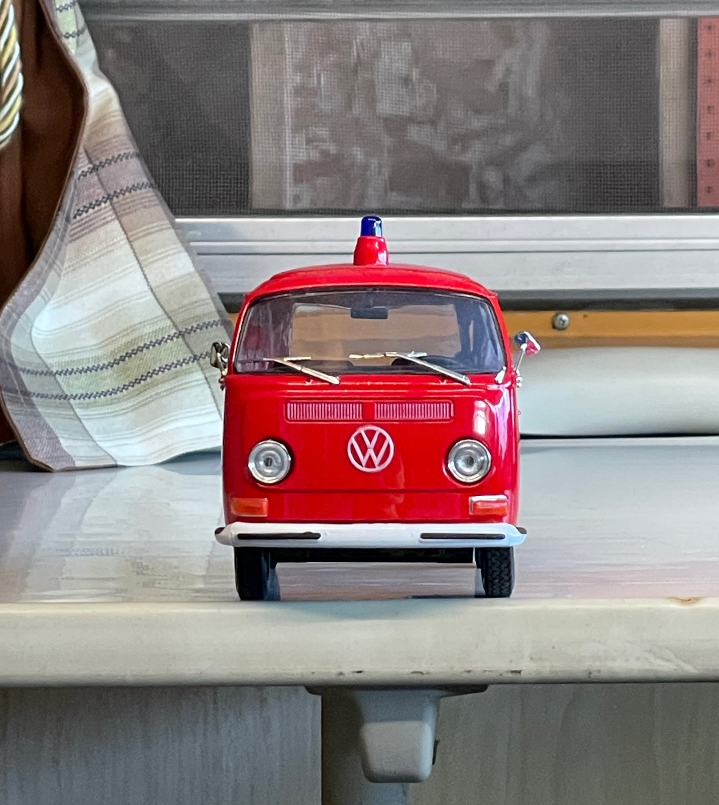Red VW Bus Ambulance - Model Car