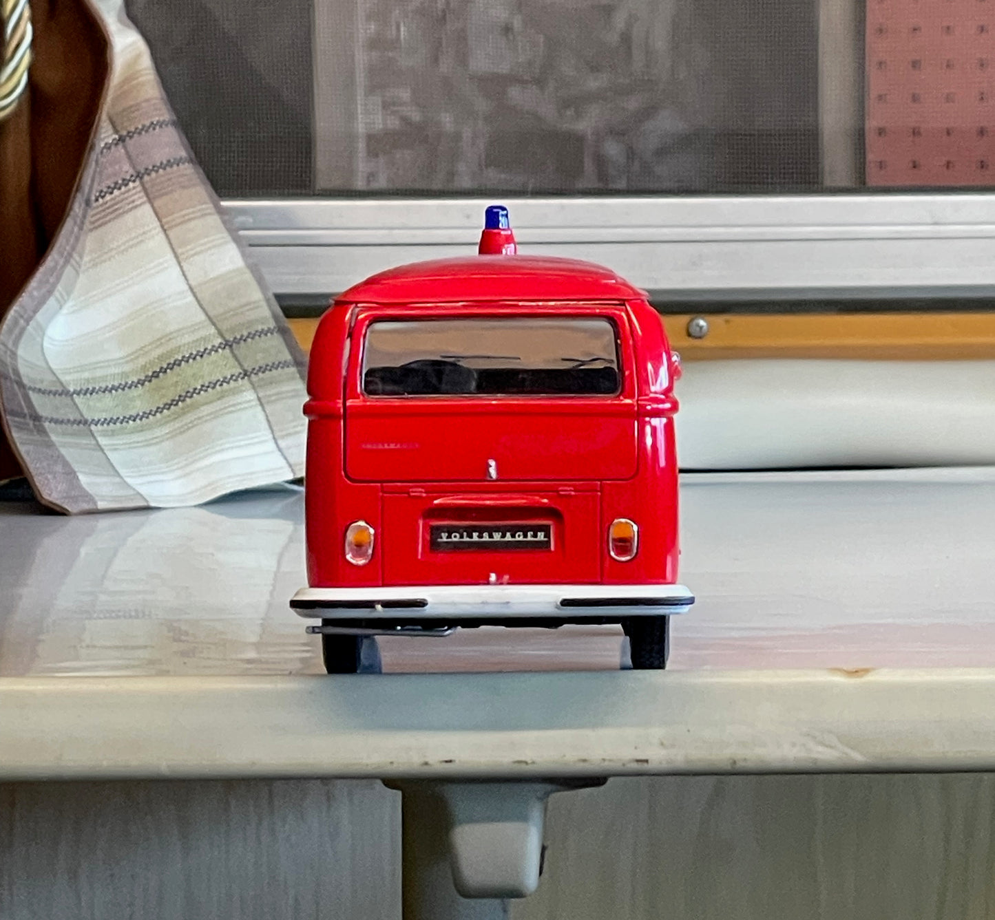 Red VW Bus Ambulance - Model Car