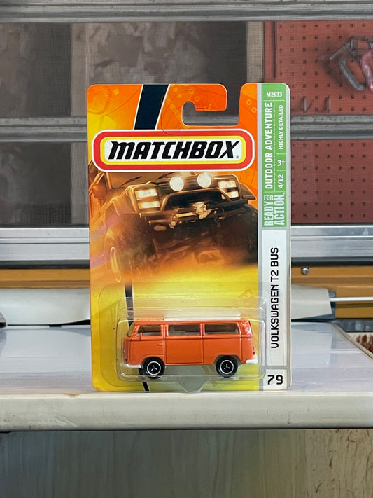 Matchbox Car - Orange Volkswagen T2 Bus