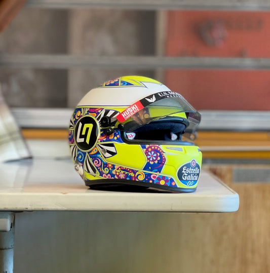 F1 Mexican Grand Prix Lando Norris McLaren Renault Mini Model Helmet (2019)