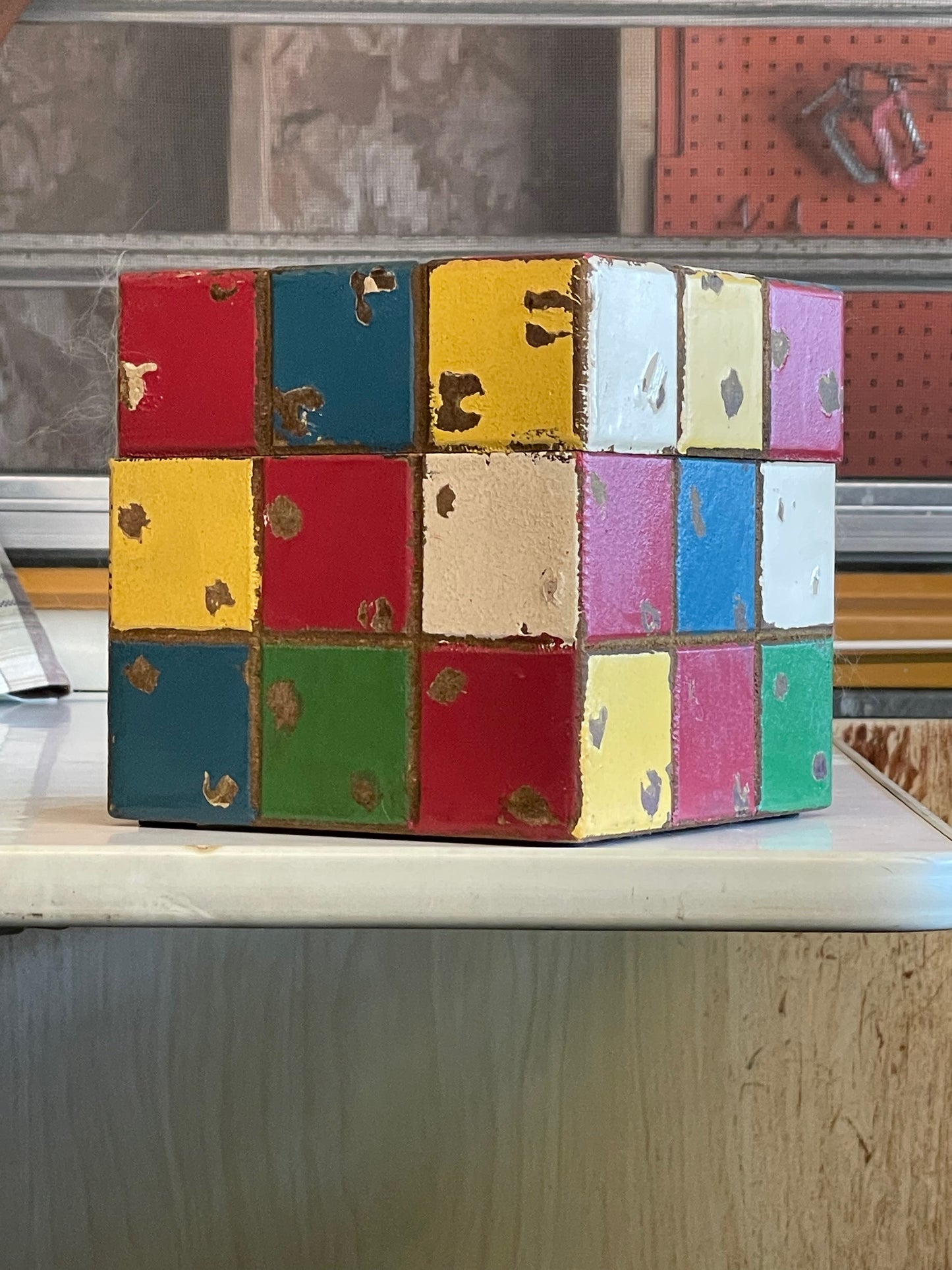Rubik's Cube Painted Box