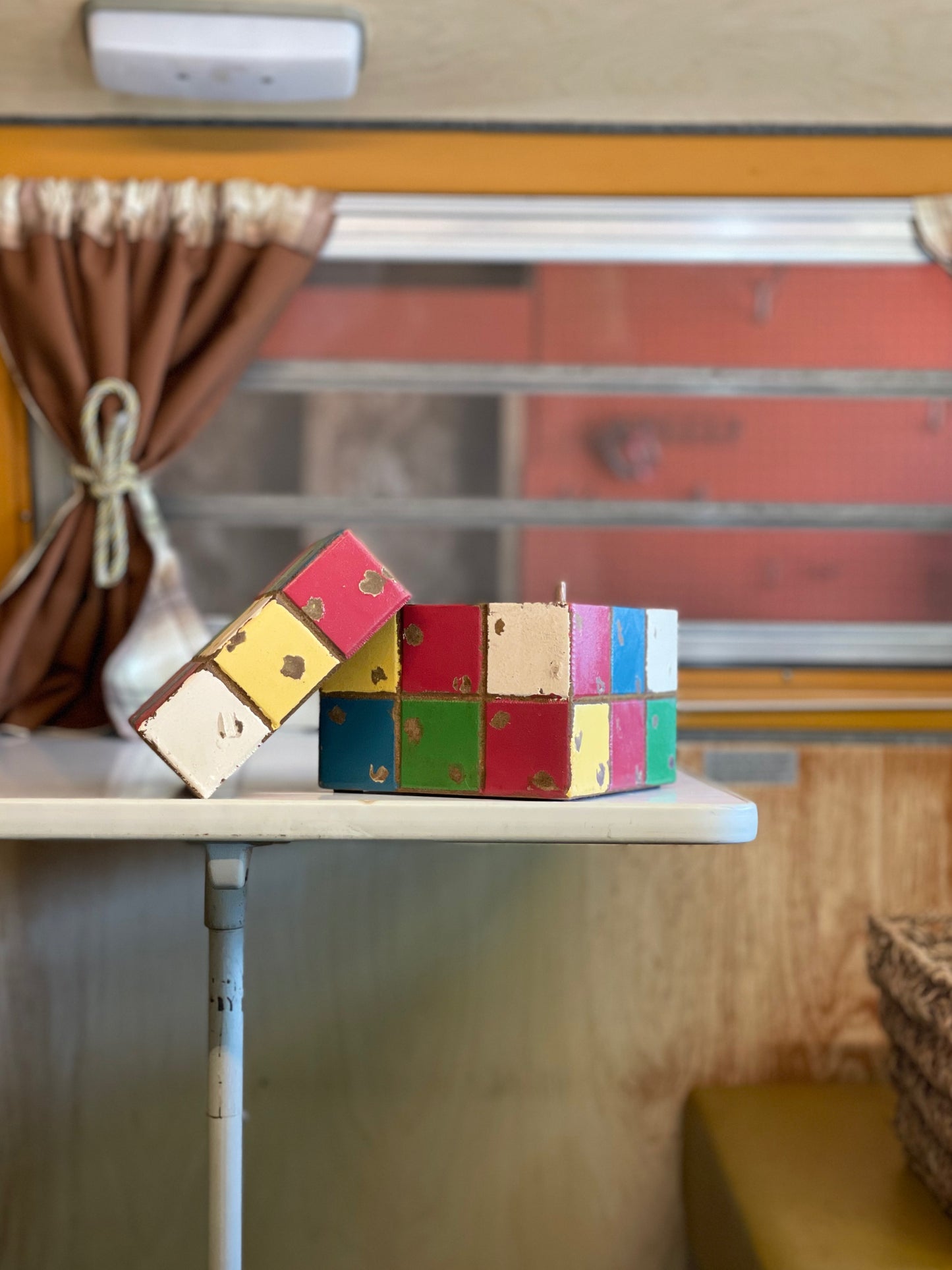 Rubik's Cube Painted Box