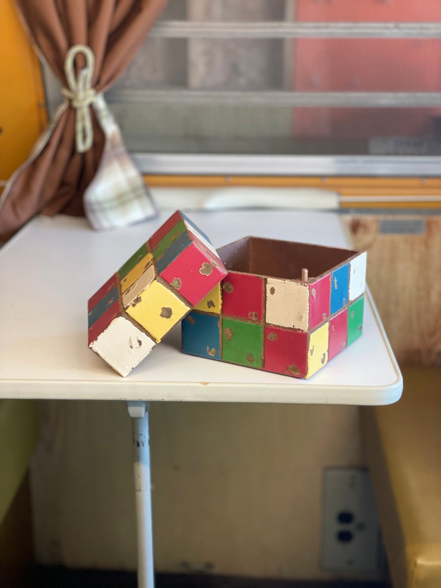Rubik's Cube Painted Box