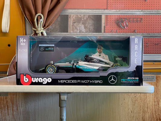 Bburago Mercedes F1 W07 Hybrid Lewis Hamilton 1/18 Scale Die Cast Car (Unopened, In Box)