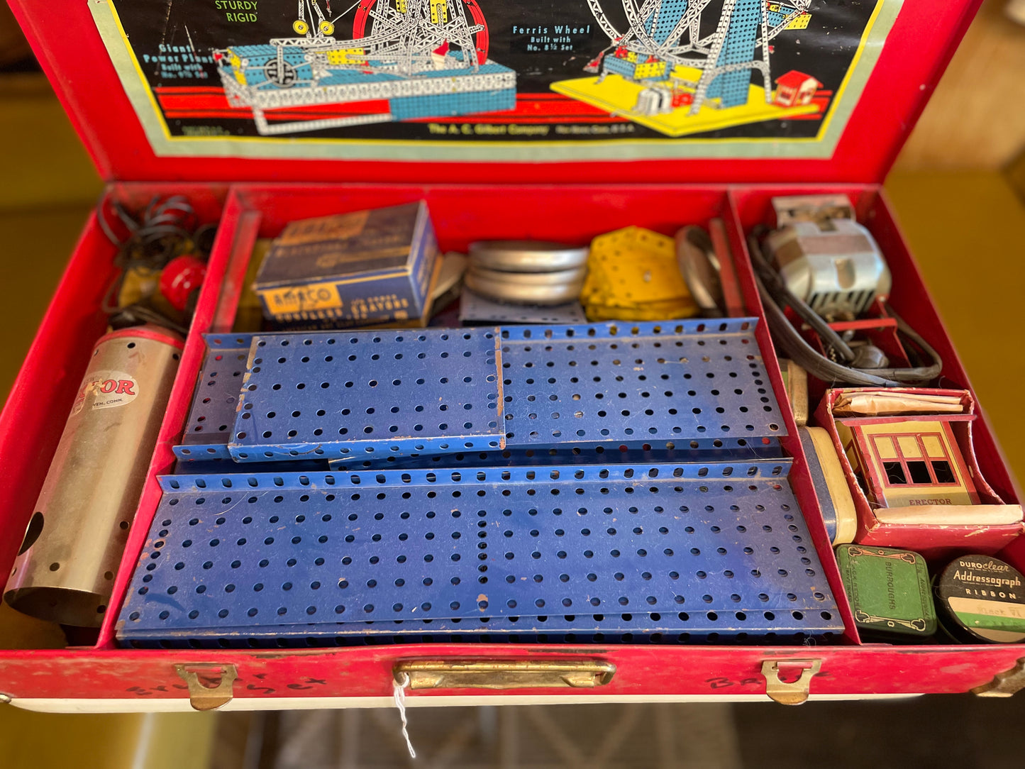 Vintage "First Set with the Whistle" Erector Set No. 8-1/2 - circa 1930s